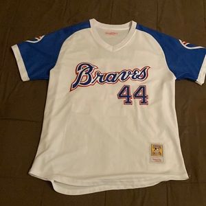 Atlanta Braves #44 HANK AARON 2XL Mitchell &Ness Jersey! MNT COND! STITCHED!!
